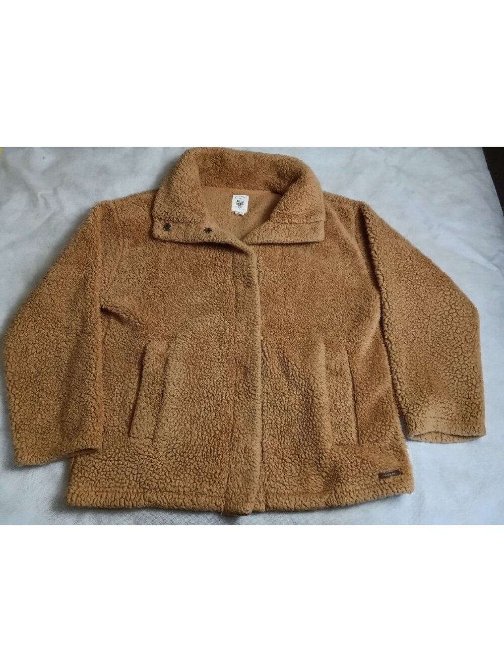 Billabong Women's Sherpa Jacket Large Fuzzy Teddy Fleece Coat